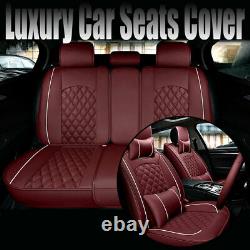 Truck SUV Car Seat Cover 5-Seats Front Rear Set Protector withSteering Wheel Cover