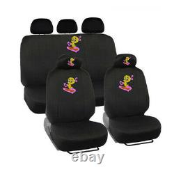 Tweety Bird Classic Front Rear Car Floor Mats Seat Covers & Steering Wheel Cover