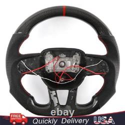 US? For Dodge Challenger Durango SRT 2015-24 Carbon Fiber Heated Steering Wheel