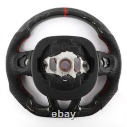 US? For Dodge Challenger Durango SRT 2015-24 Carbon Fiber Heated Steering Wheel