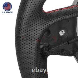 US Stock Heated Carbon Fiber Steering Wheel For 15- 26 Dodge Charger Challenger