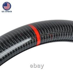 US Stock Heated Carbon Fiber Steering Wheel For 15- 26 Dodge Charger Challenger