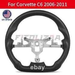 US Stock Nappa Leather Replacement Steering Wheel For Chevy Corvette C6 06-11