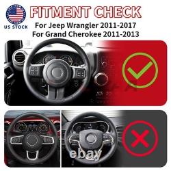 US Stock Real Carbon Fiber Steering Wheel For Jeep Wrangler JK JKU 2011-2017