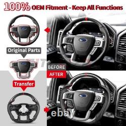 US Stock Steering Wheel For Ford F-150 2015-2020 Hydro-Dip Carbon Fiber Non-Heat