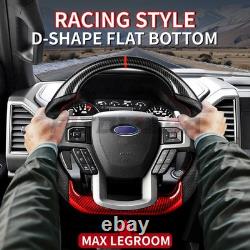 US Stock Steering Wheel For Ford F-150 2015-2020 Hydro-Dip Carbon Fiber Non-Heat