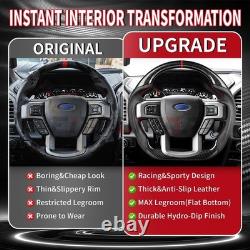 US Stock Steering Wheel For Ford F-150 2015-2020 Hydro-Dip Carbon Fiber Non-Heat