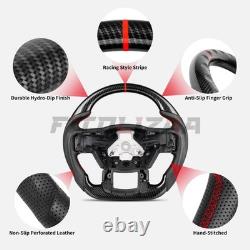 US Stock Steering Wheel For Ford F-150 2015-2020 Hydro-Dip Carbon Fiber Non-Heat