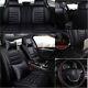 Universal 3d Black Car Top Leather Seat Cover With Steering Wheel Cover Full Set