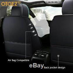 Universal Car Seat Covers Full Set Breathable Leather with Steering Wheel Cover