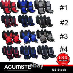 Universal Car Seat Covers Full Set For Auto withSteering Wheel/Belt Pad/Head Rest