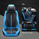 Universal Leather Car Seat Cover Set+steering Wheel Cover 5-seats Auto Protector