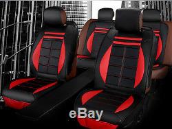 Universe Sport Car Seat Cover Cushion Headrest Steering Wheel Cover PU Leather