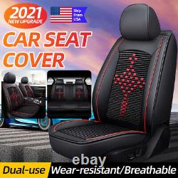 Upgrade! 5-Sits Car Seat Covers Leather Universal Full Set for SUV Truck Sedan