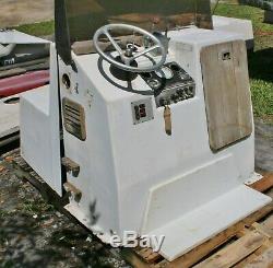 Used 1975 Shamrock Boat Center Console with front seat Steering Wheel Helm Shift