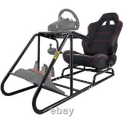 VEVOR Racing Steering Wheel Stand, Racing Simulator Seat with Gear Shifter Mount
