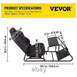 VEVOR Racing Steering Wheel Stand, Racing Simulator Seat with Gear Shifter Mount