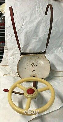 VTG Kiddie Drivette Car Seat Classics or home steering wheel gear shift toy auto