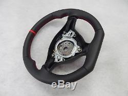 VW Golf IV Seat Leon MK1 Toledo Fabia steering wheel leather sport flat red ring