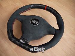 VW flat bottom carbon steering wheel Golf 4 MK4 3BG Passat B5 Bora R32 GTI Seat