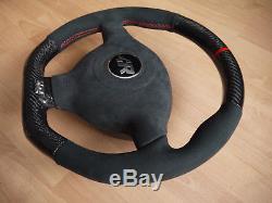 VW flat bottom carbon steering wheel Golf 4 MK4 3BG Passat B5 Bora R32 GTI Seat