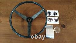 Vintage Huffy Wheel Rail Banana Seat Muscle Bike Blue Glitter Steering Wheel Kit