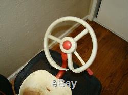 Vintage car seat Kiddie Drivette car seat with steering wheel antique child seat