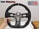 White-stitched Carbon Fiber Steering Wheel For The 2016-2017 Ford Mustang Gt Us