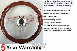 Wooden Wood Rim Classic 3 Spoke 350mm Steering Wheel And Boss Kit Hub