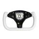 Yoke Leather Steering Wheel For Tesla Model X Model S 14-20 With Heated White