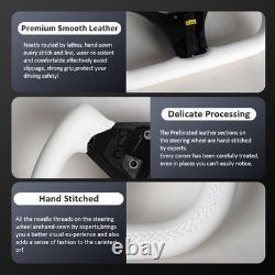 Yoke Leather Steering Wheel for Tesla Model X Model S 14-20 with Heated White