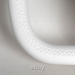 Yoke Leather Steering Wheel for Tesla Model X Model S 14-20 with Heated White