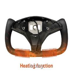 Yoke Steering Wheel Carbon Fiber for Tesla Model X & S 2014-2023 With Heated