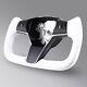 Yoke Steering Wheel For Tesla Model 3 &y 2017-2023 Nappa Leather White Withheated