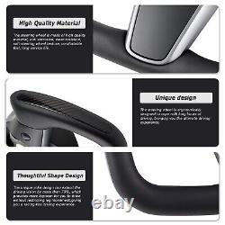 Yoke Steering Wheel For Tesla Model 3 & Y 2017-2023 withHeated Carbon Fiber Black