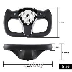 Yoke Steering Wheel For Tesla Model 3 & Y 2017-23 withHeated &Patches