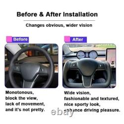 Yoke Steering Wheel For Tesla Model X & Model S 2014-2023 Leather No-Heating