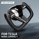 Yoke Steering Wheel Glossy Carbon Fiber With Heating For Tesla Model 3/y 2017-2023