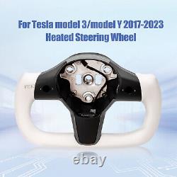 Yoke Steering Wheel Nappa leather with Heating For Tesla Model 3/Y 2017-2023 US