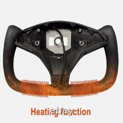 Yoke Steering Wheel Side Carbon Fiber for Tesla Model X/S 2014-2023 With Heated