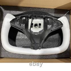 Yoke Steering Wheel Side Carbon Fiber for Tesla Model X/S 2018 Heated Leathe