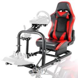 Zootopo Racing Sim Cockpit Stand with Red Seat Adjustable Fit for Logitech G29