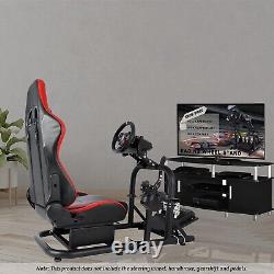 Zootopo Racing Sim Cockpit Stand with Red Seat Adjustable Fit for Logitech G29